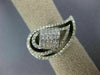 LARGE 1.42CT DIAMOND 18KT WHITE GOLD ROUND & PRINCESS TEAR DROP ANNIVERSARY RING