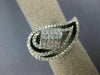 LARGE 1.42CT DIAMOND 18KT WHITE GOLD ROUND & PRINCESS TEAR DROP ANNIVERSARY RING