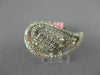 LARGE 1.42CT DIAMOND 18KT WHITE GOLD ROUND & PRINCESS TEAR DROP ANNIVERSARY RING