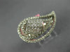 LARGE 1.42CT DIAMOND 18KT WHITE GOLD ROUND & PRINCESS TEAR DROP ANNIVERSARY RING