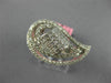 LARGE 1.42CT DIAMOND 18KT WHITE GOLD ROUND & PRINCESS TEAR DROP ANNIVERSARY RING