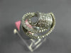 LARGE 1.42CT DIAMOND 18KT WHITE GOLD ROUND & PRINCESS TEAR DROP ANNIVERSARY RING