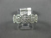 ESTATE WIDE .75CT DIAMOND 14KT WHITE GOLD FLOWER SEMI ETERNITY ANNIVERSARY RING