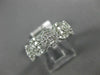 ESTATE WIDE .75CT DIAMOND 14KT WHITE GOLD FLOWER SEMI ETERNITY ANNIVERSARY RING