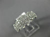 ESTATE WIDE .75CT DIAMOND 14KT WHITE GOLD FLOWER SEMI ETERNITY ANNIVERSARY RING