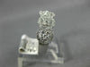 ESTATE WIDE .75CT DIAMOND 14KT WHITE GOLD FLOWER SEMI ETERNITY ANNIVERSARY RING