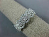 ESTATE WIDE .75CT DIAMOND 14KT WHITE GOLD FLOWER SEMI ETERNITY ANNIVERSARY RING