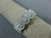 ESTATE WIDE .75CT DIAMOND 14KT WHITE GOLD FLOWER SEMI ETERNITY ANNIVERSARY RING