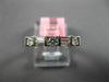 ESTATE .45CT DIAMOND 18KT WHITE GOLD 3D ROUND & BAGUETTE 3MM ANNIVERSARY RING