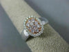 ESTATE WIDE .46CT WHITE & PINK DIAMOND 14KT WHITE & ROSE GOLD ANNIVERSARY RING
