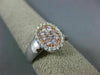 ESTATE WIDE .46CT WHITE & PINK DIAMOND 14KT WHITE & ROSE GOLD ANNIVERSARY RING