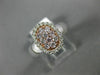 ESTATE WIDE .46CT WHITE & PINK DIAMOND 14KT WHITE & ROSE GOLD ANNIVERSARY RING