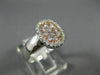 ESTATE WIDE .46CT WHITE & PINK DIAMOND 14KT WHITE & ROSE GOLD ANNIVERSARY RING