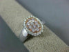 ESTATE WIDE .46CT WHITE & PINK DIAMOND 14KT WHITE & ROSE GOLD ANNIVERSARY RING