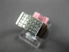 ESTATE WIDE .64CT DIAMOND 18KT WHITE GOLD 3D SQUARE PRINCESS INVISIBLE MENS RING