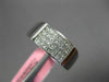 ESTATE WIDE .64CT DIAMOND 18KT WHITE GOLD 3D SQUARE PRINCESS INVISIBLE MENS RING