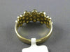 ESTATE WIDE .76CT ROUND DIAMOND 14K YELLOW GOLD 3D FLOWER BEZEL ANNIVERSARY RING