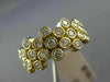 ESTATE WIDE .76CT ROUND DIAMOND 14K YELLOW GOLD 3D FLOWER BEZEL ANNIVERSARY RING