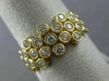 ESTATE WIDE .76CT ROUND DIAMOND 14K YELLOW GOLD 3D FLOWER BEZEL ANNIVERSARY RING