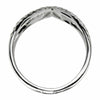 ESTATE WIDE .50CT DIAMOND 18KT WHITE GOLD 3D ARROW DOUBLE ROW V SHAPE FUN RING