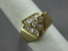 ESTATE .30CT ROUND & BAGUETTE DIAMOND 14KT YELLOW GOLD TRIANGULAR RING #14000
