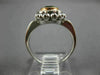 ESTATE WIDE .76CT AAA EMERALD 18KT WHITE & YELLOW GOLD 3D FLOWER ENGAGEMENT RING