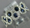 WIDE 1.32CT DIAMOND & AAA SAPPHIRE 18K WHITE GOLD SEMI ETERNITY ANNIVERSARY RING