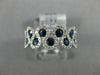 WIDE 1.32CT DIAMOND & AAA SAPPHIRE 18K WHITE GOLD SEMI ETERNITY ANNIVERSARY RING