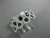 WIDE 1.32CT DIAMOND & AAA SAPPHIRE 18K WHITE GOLD SEMI ETERNITY ANNIVERSARY RING