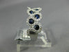 WIDE 1.32CT DIAMOND & AAA SAPPHIRE 18K WHITE GOLD SEMI ETERNITY ANNIVERSARY RING