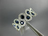 WIDE 1.32CT DIAMOND & AAA SAPPHIRE 18K WHITE GOLD SEMI ETERNITY ANNIVERSARY RING