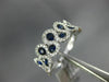 WIDE 1.32CT DIAMOND & AAA SAPPHIRE 18K WHITE GOLD SEMI ETERNITY ANNIVERSARY RING