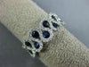 WIDE 1.32CT DIAMOND & AAA SAPPHIRE 18K WHITE GOLD SEMI ETERNITY ANNIVERSARY RING
