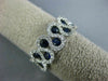WIDE 1.32CT DIAMOND & AAA SAPPHIRE 18K WHITE GOLD SEMI ETERNITY ANNIVERSARY RING