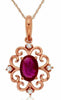 ESTATE .59CT DIAMOND & AAA RUBY 14KT ROSE GOLD MULTI HEART OPEN FILIGREE PENDANT