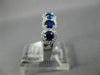 ESTATE WIDE .90CT DIAMOND & AAA SAPPHIRE 18K WHITE GOLD 5 STONE ANNIVERSARY RING