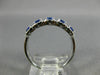ESTATE WIDE .90CT DIAMOND & AAA SAPPHIRE 18K WHITE GOLD 5 STONE ANNIVERSARY RING