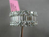 ESTATE LARGE 3.75CT BAGUETTE DIAMOND 18KT WHITE GOLD SEMI ETERNITY WEDDING RING