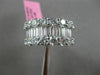 ESTATE LARGE 3.75CT BAGUETTE DIAMOND 18KT WHITE GOLD SEMI ETERNITY WEDDING RING