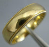 ESTATE 14KT YELLOW GOLD 3D MILGRAIN CLASSIC WEDDING BAND RING #23142
