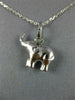 ESTATE 14KT WHITE GOLD DOUBLE SIDED BABY ELEPHANT FLOATING CHARM PENDANT #25221