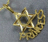 ESTATE SMALL 14KT YELLOW GOLD 3D STAR OF DAVID PRINCESS FLOATING PENDANT #874