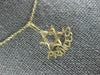 ESTATE SMALL 14KT YELLOW GOLD 3D STAR OF DAVID PRINCESS FLOATING PENDANT #874