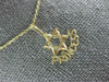 ESTATE SMALL 14KT YELLOW GOLD 3D STAR OF DAVID PRINCESS FLOATING PENDANT #874