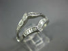 ANTIQUE .35CT OLD MINE DIAMOND 14K WHITE GOLD CLASSIC V SHAPE INSERT RING #19884