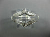 ANTIQUE .35CT OLD MINE DIAMOND 14K WHITE GOLD CLASSIC V SHAPE INSERT RING #19884