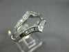 ANTIQUE .35CT OLD MINE DIAMOND 14K WHITE GOLD CLASSIC V SHAPE INSERT RING #19884