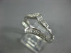 ANTIQUE .35CT OLD MINE DIAMOND 14K WHITE GOLD CLASSIC V SHAPE INSERT RING #19884
