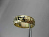 ANTIQUE 14KT YELLOW GOLD 3D HANDCRAFTED FLORAL FILIGREE WEDDING BAND RING #23143