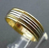 ESTATE 14KT 2TONE GOLD CLASSIC MULTIROW MILGRAIN WEDDING ANNIVERSARY RING #23575